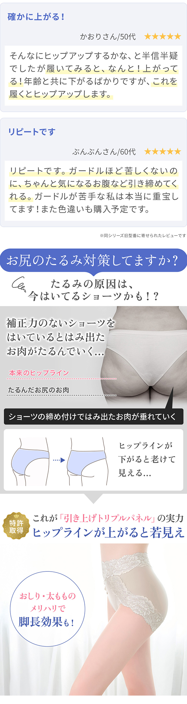 おしりPラインヒップラップショーツ25