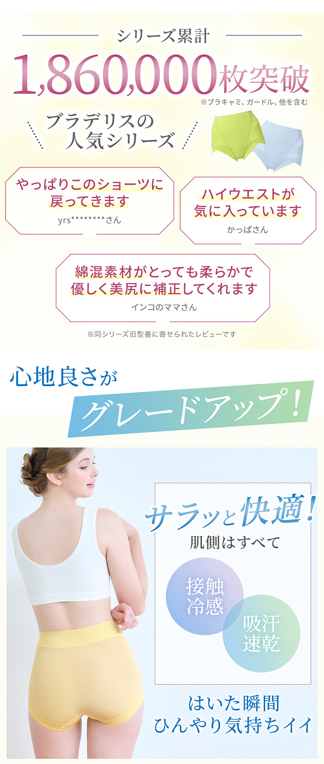 綿混楽々dailyソフトショーツ25