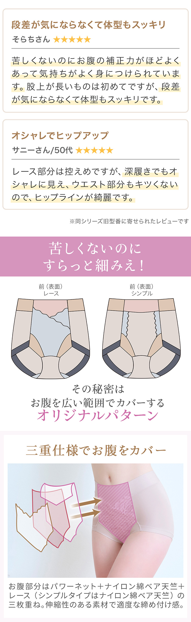 細みえ快適綿混ショーツ25