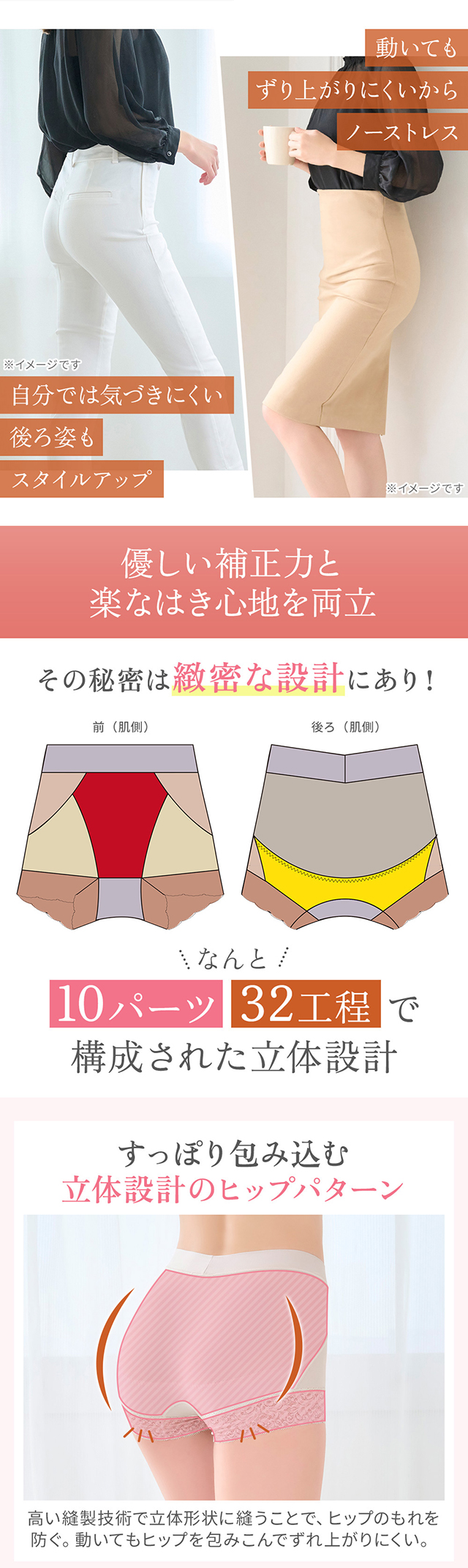 すっぽりフィット綿混一分丈ショーツ25