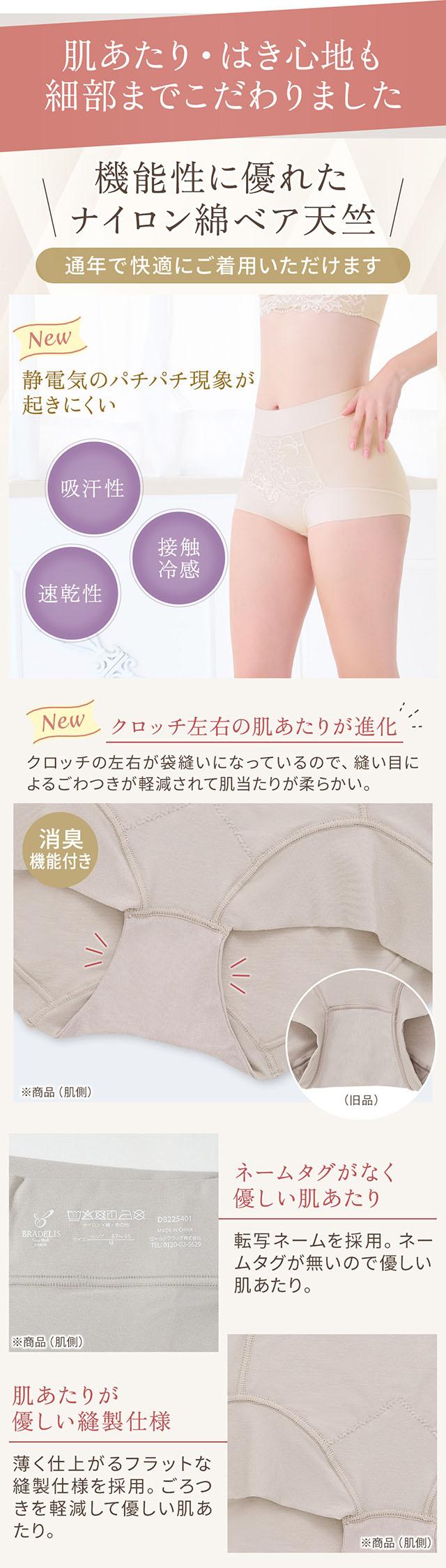 綿混フィットレースショーツ25