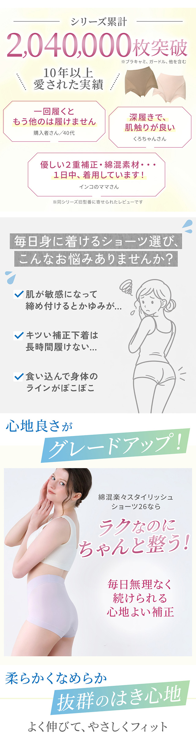 綿混楽々スタイリッシュショーツ26