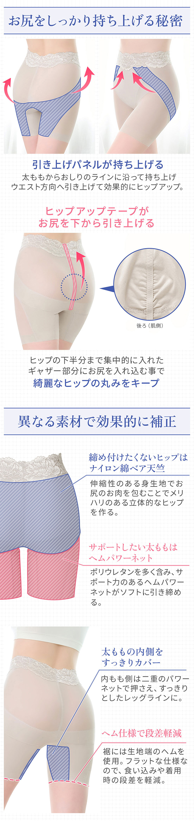 おしりPラインヒップラップロングショーツ25