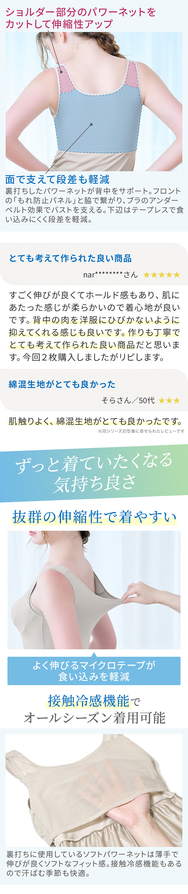 綿混楽々dailyバストスリップ25