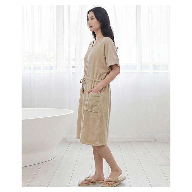 スフレfineタオル バスポンチョ ワンピース バスローブ