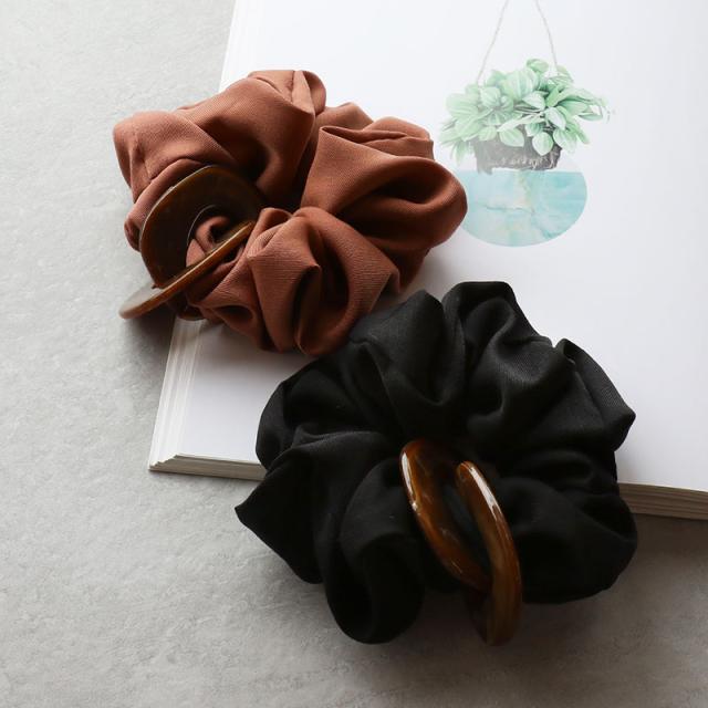 シュシュ ヘアゴム ヘアアクセ レディース 無地 シンプル