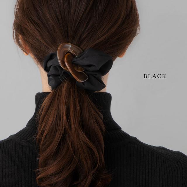 シュシュ  ヘアゴム  クリア/ブラウン/べっ甲風 シュシュ ヘアゴム クリア/ブラウン/べっ甲風