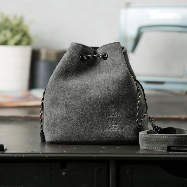 AS2OV アッソブ 091757 WATER PROOF SUEDE MINI DRAW STRING SHOULDER