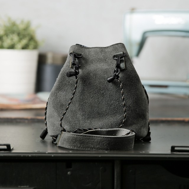 AS2OV アッソブ 091757 WATER PROOF SUEDE MINI DRAW STRING SHOULDER