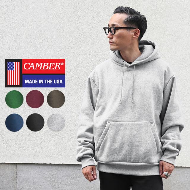 スウェットパーカー / CAMBER キャンバー CAM132 12.5oz ヘビーウェイト プルオーバーパーカー サーマルライナー MADE IN USA【T】｜メンズ スウェット 厚手 ブランド おしゃれ 大きいサイズ