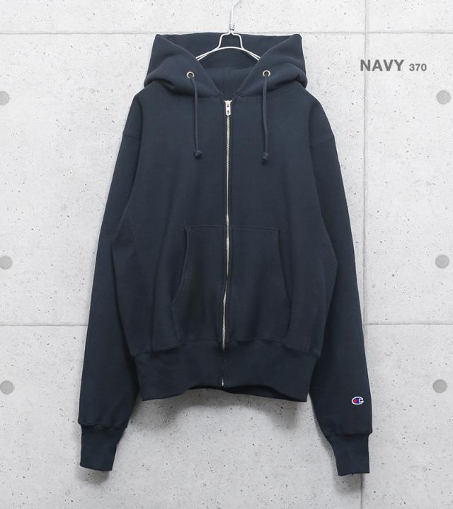 Champion チャンピオン C5-U102 リバースウィーブ ジップアップ スウェットパーカー 12.5oz 赤タグ・MADE IN USA【Cx】【T】｜ フード 無地 メンズ おしゃれ ブランド 大きいサイズ