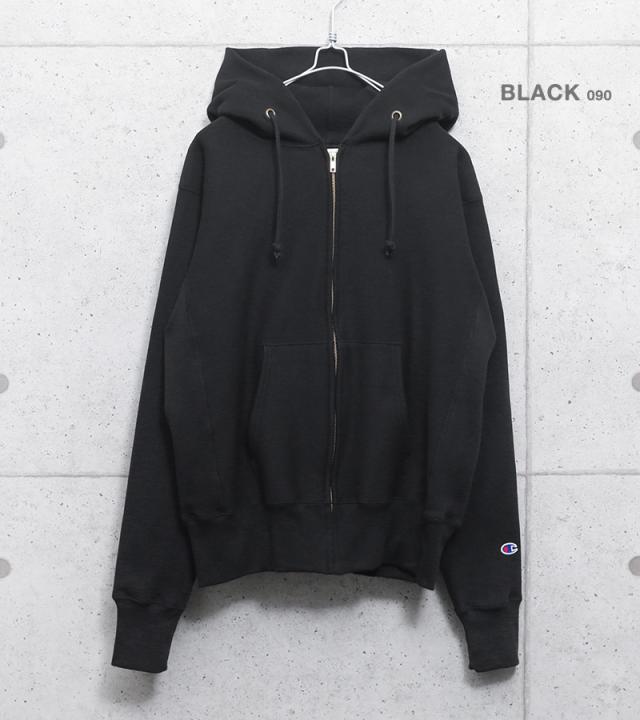 Champion チャンピオン C5-U102 リバースウィーブ ジップアップ スウェットパーカー 12.5oz 赤タグ・MADE IN USA【Cx】【T】｜ フード 無地 メンズ おしゃれ ブランド 大きいサイズ