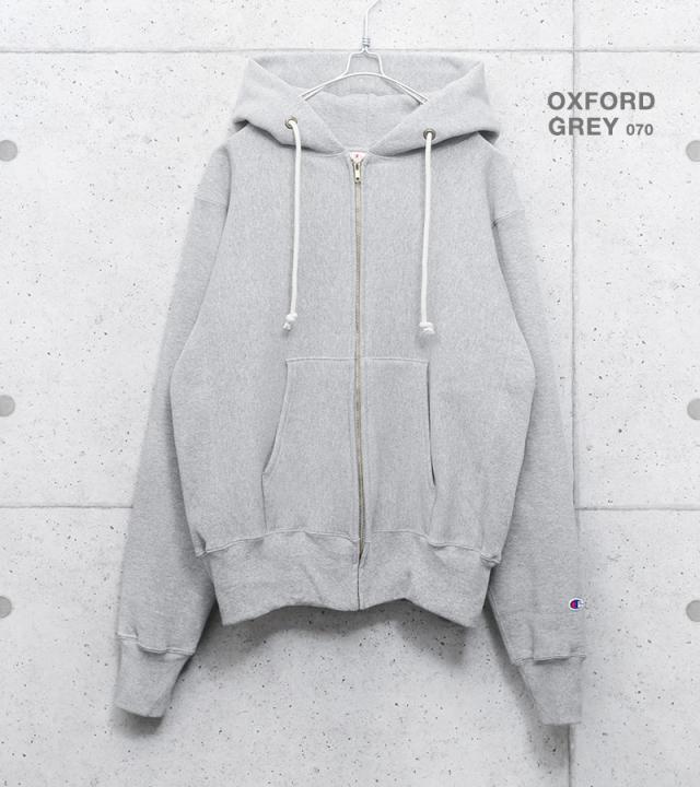 Champion チャンピオン C5-U102 リバースウィーブ ジップアップ スウェットパーカー 12.5oz 赤タグ・MADE IN USA【Cx】【T】｜ フード 無地 メンズ おしゃれ ブランド 大きいサイズ