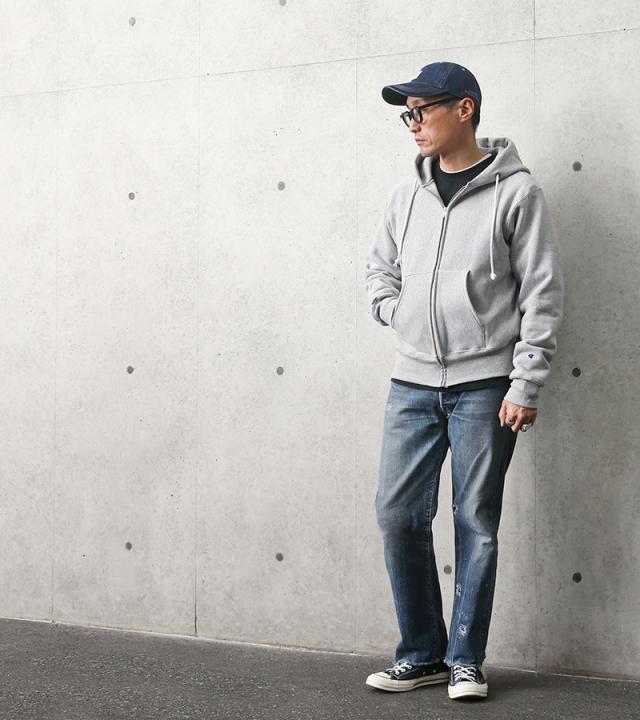 Champion チャンピオン C5-U102 リバースウィーブ ジップアップ スウェットパーカー 12.5oz 赤タグ・MADE IN USA【Cx】【T】｜ フード 無地 メンズ おしゃれ ブランド 大きいサイズ