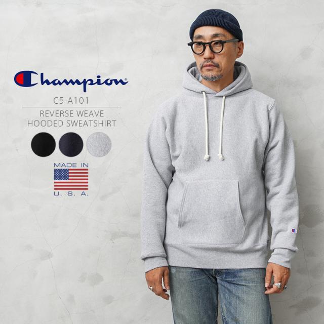 Champion チャンピオン C5-A101 リバースウィーブ フーデッド スウェットシャツ 12.5oz 赤タグ MADE IN USA【Cx】【T】｜メンズ パーカー アメリカ製 アメカジ 裏起毛 フーディ ヴィンテージ スポーツウェア アウトドア カジュアル