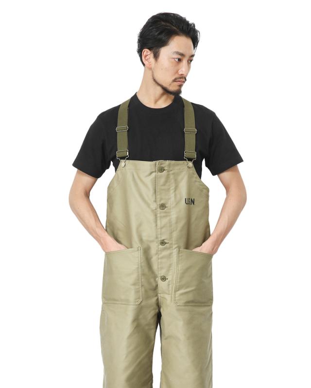 HOUSTON ヒューストン 1785 米海軍 U.S.NAVY N-1デッキパンツ 日本製  【R】｜ メンズ ボトムス ミリタリーパンツ ワークパンツ オーバーオール カジュアル 大きいサイズ ゆったり
