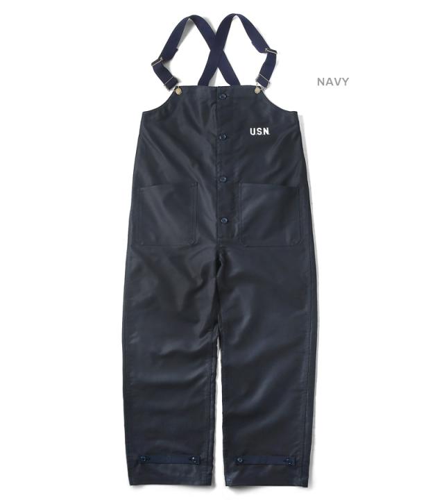 HOUSTON ヒューストン 1785 米海軍 U.S.NAVY N-1デッキパンツ 日本製  【R】｜ メンズ ボトムス ミリタリーパンツ ワークパンツ オーバーオール カジュアル 大きいサイズ ゆったり
