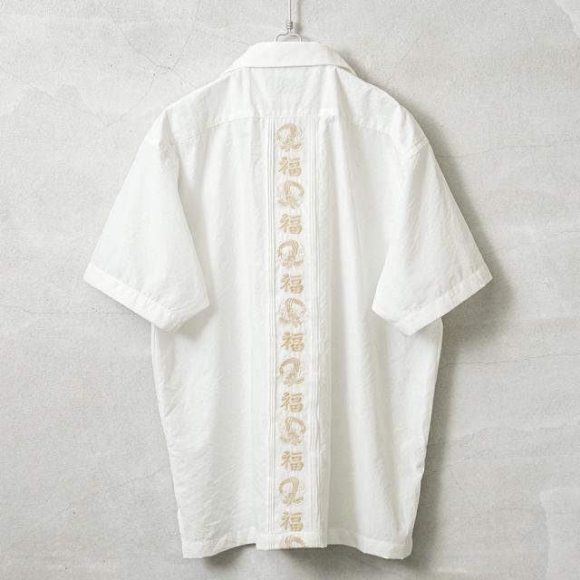 HOUSTON ヒューストン 41219 EMB CUBA SHIRT（福）キューバシャツ【T