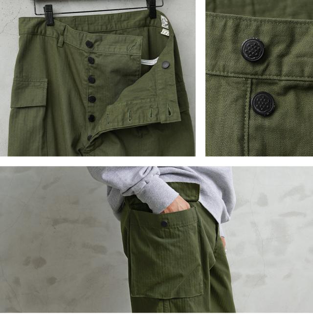 新品♦︎オアスロウ/ヒッコリーカーゴパンツ orSlow｜ヘリンボーン US アーミー 2ポケット カーゴ パンツ 03