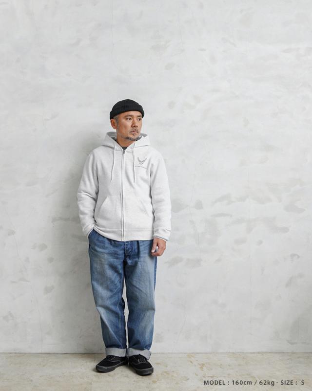 SOFFE ソフィー D1075419 OFFICIAL LICENSE U.S.AIR FORCE トレーニング スウェット ジップ フーディ / フルジップパーカー【Cx】【I】｜メンズ トップス ミリタリー 大きいサイズ アメカジ バックプリント ブランド おしゃれ