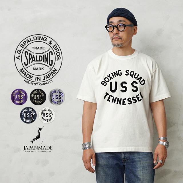 A.G.SPALDING&BROS エージースポルディング&ブロス SPL-AGS-241004（251008）ARCHIVE S/S ロゴグラフィック Tシャツ 日本製【Cx】【T】 ｜メンズファッション アメカジ 半袖 ヘビーウェイト 丸胴 コットン ブランド おしゃれ