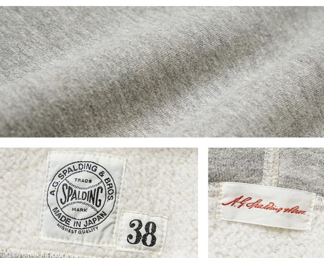 A.G.SPALDING&BROS エージースポルディング&ブロス SPL-AGS-243004 ARCHIVE ロゴグラフィック サイドラインパーカ 日本製【Cx】【T】｜メンズ トップス カジュアル フロントロゴ アメカジ 大きいサイズ ブランド おしゃれ