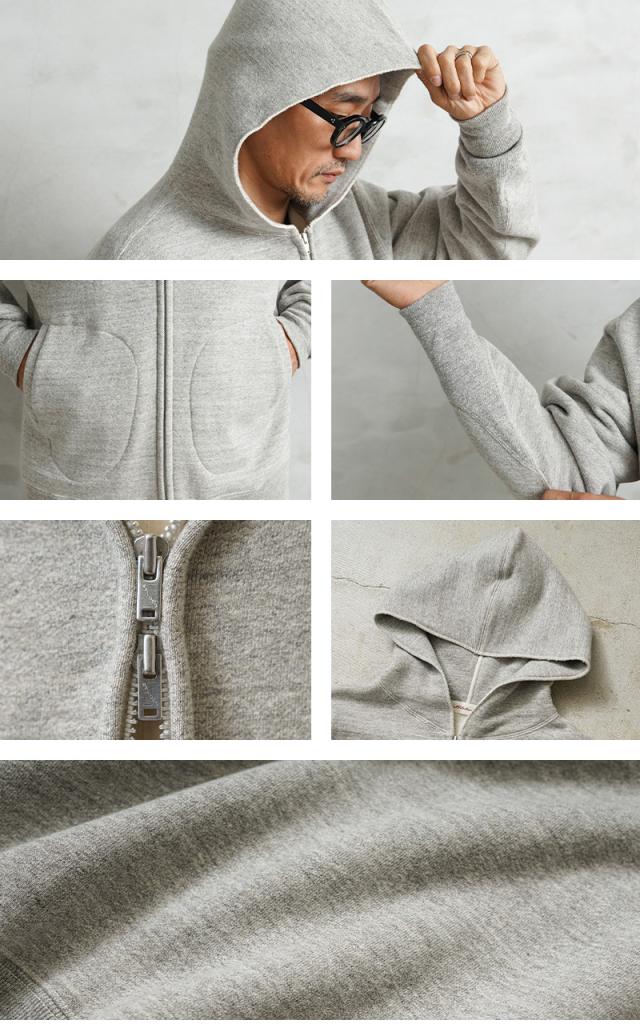 A.G.SPALDING&BROS エージースポルディング&ブロス SPL-AGS-943005 ジップアップ スウェット フーディー 日本製【Cx】【T】｜パーカー メンズファッション アメカジ 吊り編み ヴィンテージ 裏毛 トップス 長袖