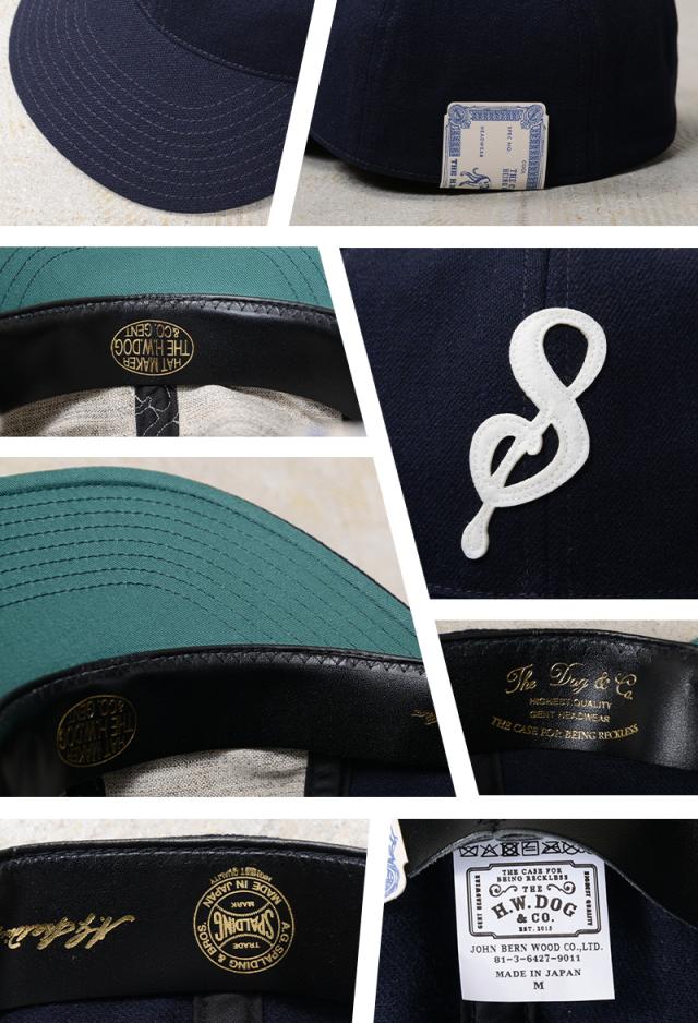 A.G.SPALDING&BROS エージースポルディング&ブロス SPL-AGS-251019（253017）  THE H.W.DOG&CO. コラボ ベースボールキャップ 日本製【Cx】【T】 ｜メンズファッション アメカジ 帽子 ヴィンテージ ハンドメイド ウール レザー ブランド おしゃれ