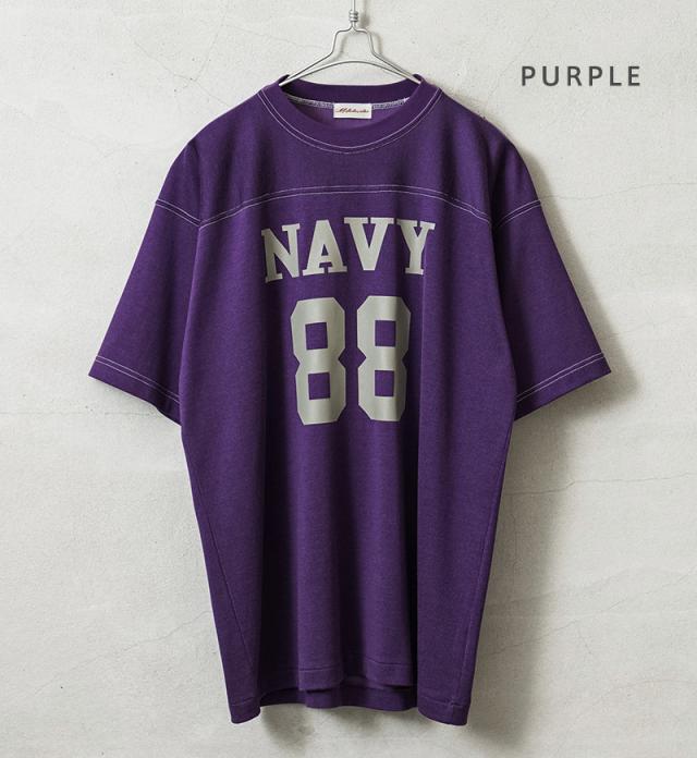 A.G.SPALDING&BROS エージースポルディング&ブロス フットボールシャツ US NAVY 日本製【Cx】【T】｜メンズファッション アメカジ ファッション 半袖Tシャツ ヴィンテージ USネイビー スポーツMIX カジュアル 1980年代 コットン