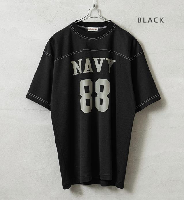 A.G.SPALDING&BROS エージースポルディング&ブロス フットボールシャツ US NAVY 日本製【Cx】【T】｜メンズファッション アメカジ ファッション 半袖Tシャツ ヴィンテージ USネイビー スポーツMIX カジュアル 1980年代 コットン