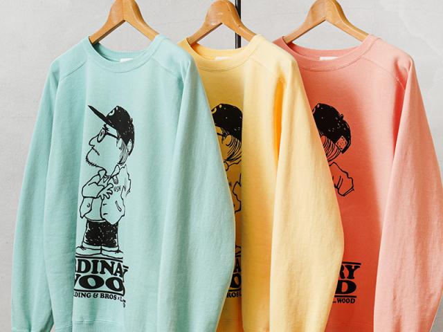 Ordinary Wood × A.G.SPALDING&BROS SPL-WAP-251003 SKETCHBOOK3 フリーダムスリーブ スウェット シャツ 日本製【Cx】【T】｜メンズファッション ヴィンテージ ストリート トップス コットン カジュアル トレーナー