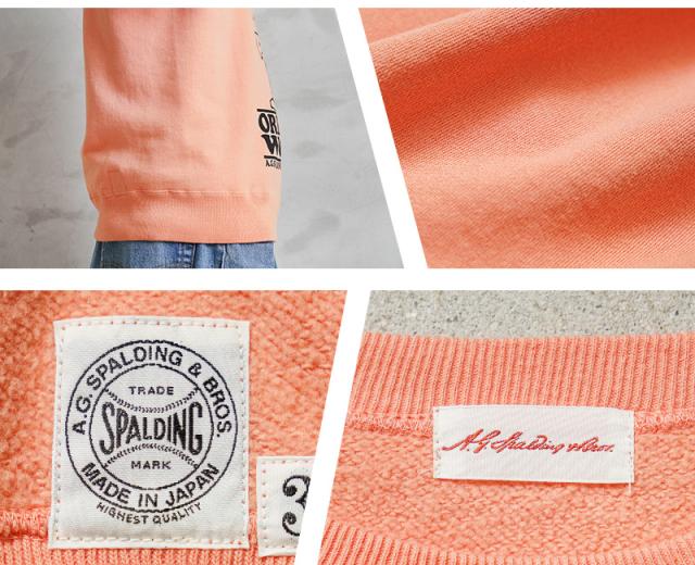 Ordinary Wood × A.G.SPALDING&BROS SPL-WAP-251003 SKETCHBOOK3 フリーダムスリーブ スウェット シャツ 日本製【Cx】【T】｜メンズファッション ヴィンテージ ストリート トップス コットン カジュアル トレーナー
