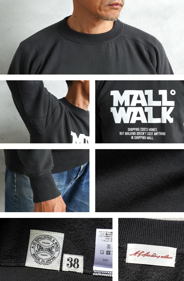 A.G.SPALDING&BROS エージースポルディング&ブロス SPL-AGS-253012 HIROCK MALLWALK スウェット シャツ 日本製【Cx】【T】
