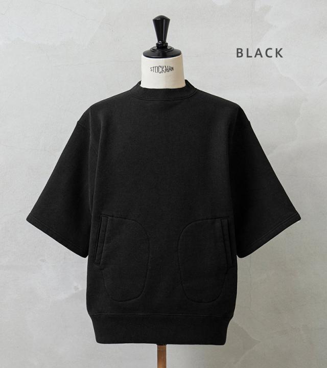 A.G.SPALDING&BROS エージースポルディング&ブロス SPL-AGS-241003 ハーフスリーブ スウェットシャツ 日本製【Cx】【T】｜メンズ トップス 半袖 大きいサイズ ポケット付き ボックスシルエット カジュアル ブランド おしゃれ