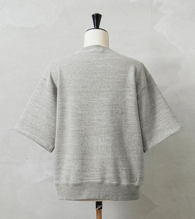 A.G.SPALDING&BROS エージースポルディング&ブロス SPL-AGS-241003 ハーフスリーブ スウェットシャツ 日本製【Cx】【T】｜メンズ トップス 半袖 大きいサイズ ポケット付き ボックスシルエット カジュアル ブランド おしゃれ