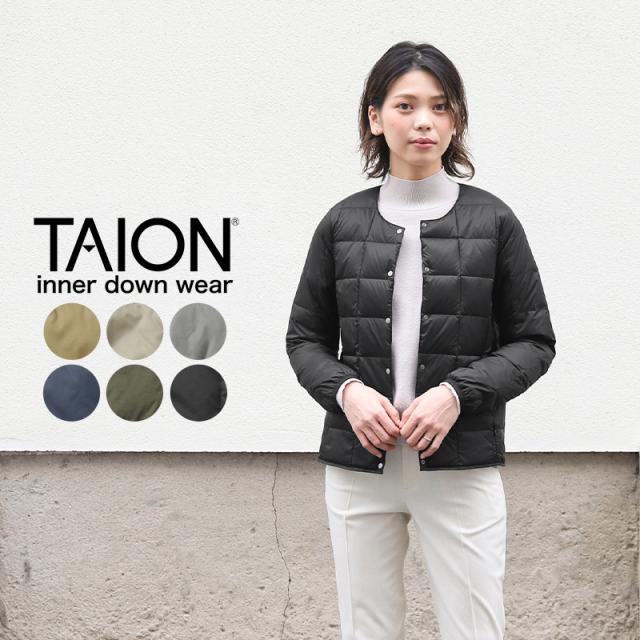 タイオン　TAION ダウンジャケット　XS 新品未使用 TAION ダウン / タイオン TAION-104 クルーネック インナー
