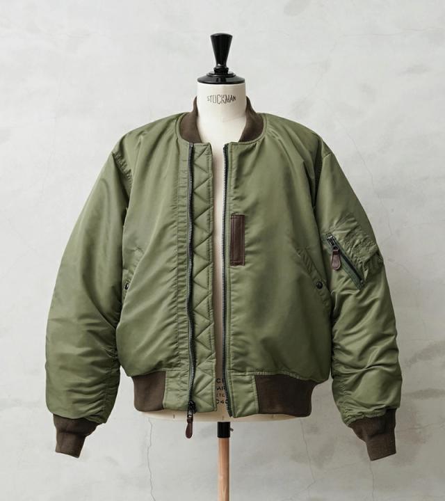 WAIPER.inc ワイパーインク 米軍 U.S.AIR FORCE B-15B MOD フライトジャケット TEST SAMPLEモデル【WP13】【T】【Cx】｜メンズ アウター 大きいサイズ ミリタリー ma-1ライク ナイロンジャケット カーキ グリーン ブランド おしゃれ