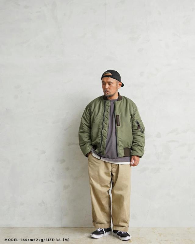 WAIPER.inc ワイパーインク 米軍 U.S.AIR FORCE B-15B MOD フライトジャケット TEST SAMPLEモデル【WP13】【T】【Cx】｜メンズ アウター 大きいサイズ ミリタリー ma-1ライク ナイロンジャケット カーキ グリーン ブランド おしゃれ