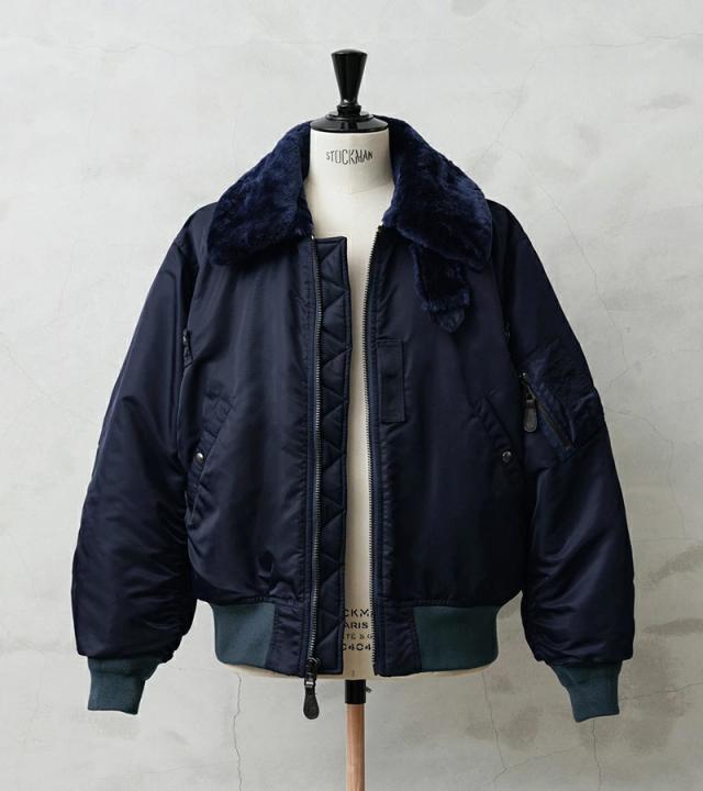 WAIPER.inc ワイパーインク 米軍 U.S.AIR FORCE B-15C フライトジャケット【WP14】【T】【Cx】｜メンズ アウター 大きいサイズ ミリタリー ma-1 エムエーワン ナイロンジャケット 防風 防寒 ネイビー ブランド おしゃれ