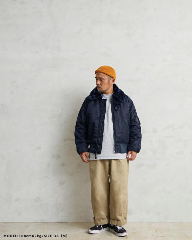 WAIPER.inc ワイパーインク 米軍 U.S.AIR FORCE B-15C フライトジャケット【WP14】【T】【Cx】｜メンズ アウター 大きいサイズ ミリタリー ma-1 エムエーワン ナイロンジャケット 防風 防寒 ネイビー ブランド おしゃれ