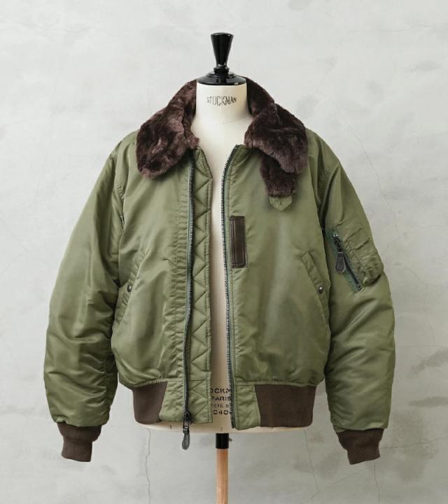 WAIPER.inc ワイパーインク 米軍 U.S.AIR FORCE B-15B フライトジャケット【WP20】【T】【Cx】｜メンズ アウター 大きいサイズ ミリタリー ma-1 エムエーワン ナイロンジャケット 防風 防寒 カーキ グリーン ブランド おしゃれ