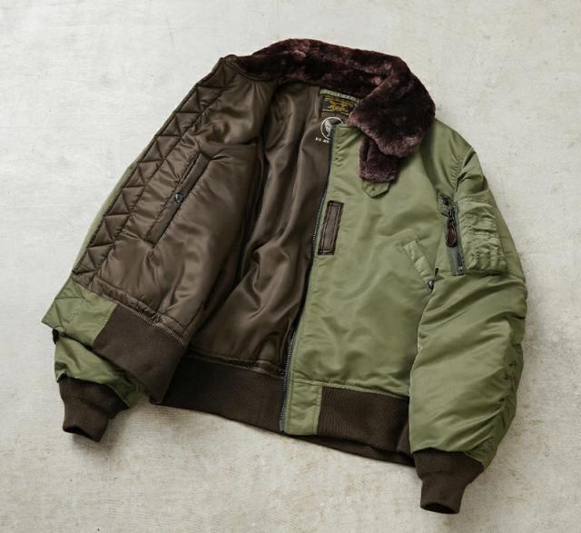 WAIPER.inc ワイパーインク 米軍 U.S.AIR FORCE B-15B フライトジャケット【WP20】【T】【Cx】｜メンズ アウター 大きいサイズ ミリタリー ma-1 エムエーワン ナイロンジャケット 防風 防寒 カーキ グリーン ブランド おしゃれ