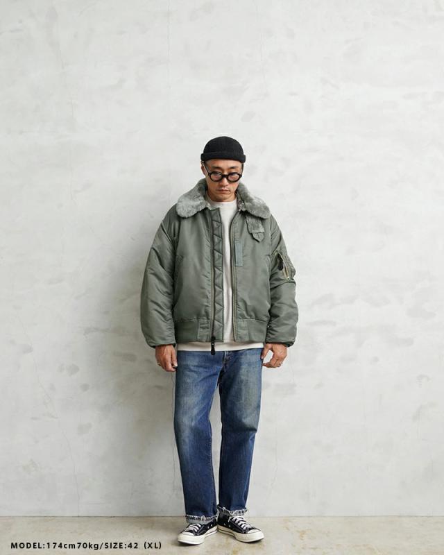 WAIPER.inc ワイパーインク 米軍 U.S.AIR FORCE B-15D フライトジャケット【WP27】【T】【Cx】｜メンズ アウター 大きいサイズ ミリタリー ma-1 エムエーワン ナイロンジャケット 防風 防寒 カーキ グリーン ブランド おしゃれ