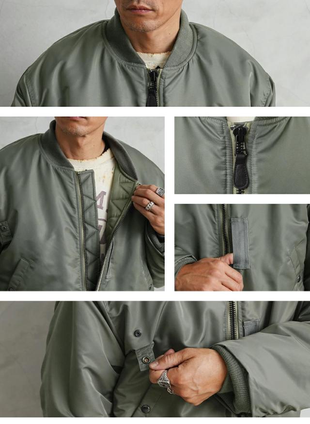 WAIPER.inc ワイパーインク 米軍 U.S.AIR FORCE B-15D MOD フライトジャケット TEST SAMPLEモデル【WP36】【T】【Cx】｜メンズ アウター 大きいサイズ ミリタリー ma-1ライク ナイロンジャケット ブランド おしゃれ