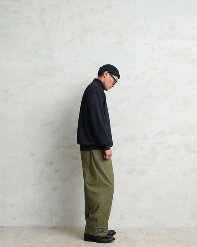 WAIPER.inc 米軍 U.S.NAVY コールドウェザー A-2 デッキパンツ【WP124】【T】【Cx】｜メンズ ボトムス 大きサイズ ワイドパンツ 防風 防寒 保温 軍パン ミリタリー カーキ バイク ブランド おしゃれ