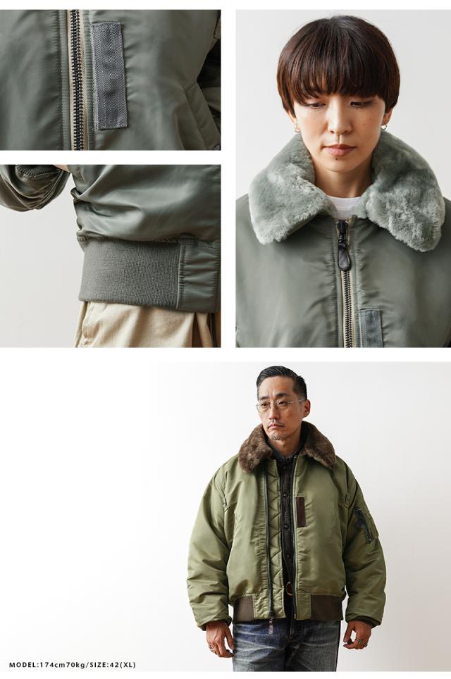 WAIPER.inc ワイパーインク 米軍 U.S.AIR FORCE B-15C フライトジャケット【WP14】【T】【Cx】｜メンズ アウター 大きいサイズ ミリタリー ma-1 エムエーワン ナイロンジャケット 防風 防寒 ネイビー ブランド おしゃれ