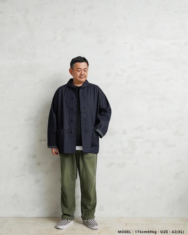 WAIPER.inc 米軍 1940’s U.S.NAVY M-43 デニムショールカラージャケット MADE OF”KAIHARA DENIM”【WP1038】【T】【Cx】｜メンズ アウター 大きいサイズ 大人 カジュアル Gジャン ジージャン ブランド おしゃれ
