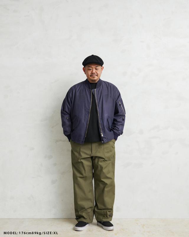 WAIPER.inc 米軍 U.S.NAVY A-2 1レイヤー デッキパンツ【WP126】【T】【Cx】｜メンズ ミリタリー 大きいサイズ 軍パン ズボン ベイカーパンツ ワイドパンツ カーキ ブランド おしゃれ