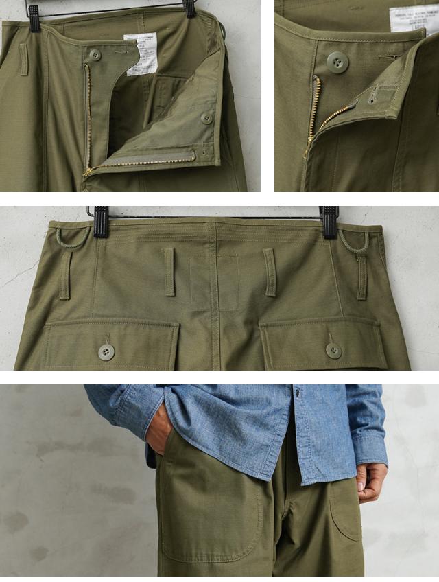 WAIPER.inc 米軍 U.S.NAVY A-2 1レイヤー デッキパンツ【WP126】【T】【Cx】｜メンズ ミリタリー 大きいサイズ 軍パン ズボン ベイカーパンツ ワイドパンツ カーキ ブランド おしゃれ