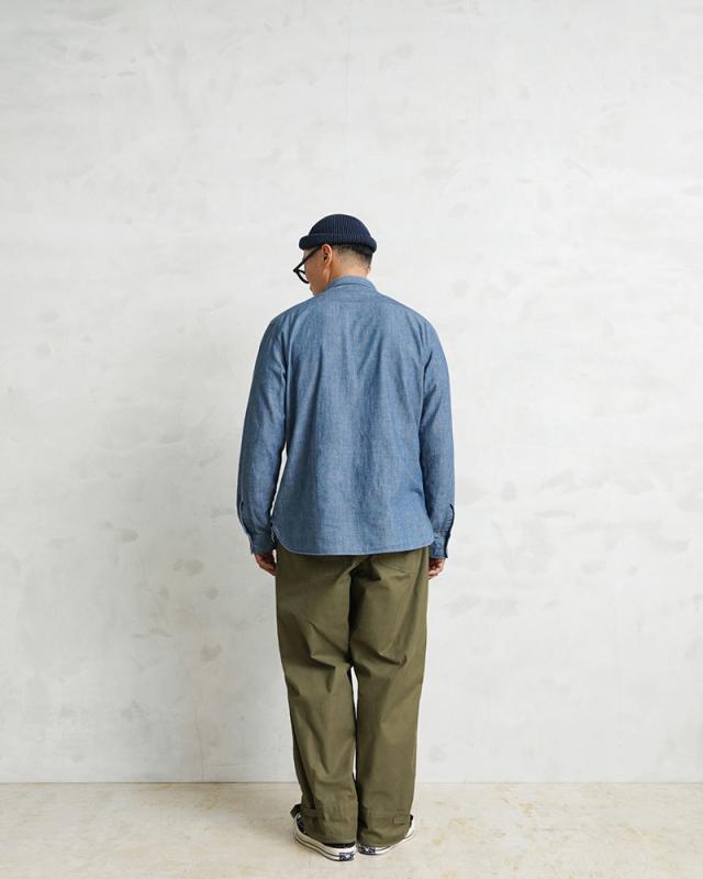 WAIPER.inc 米軍 U.S.NAVY A-2 1レイヤー デッキパンツ【WP126】【T】【Cx】｜メンズ ミリタリー 大きいサイズ 軍パン ズボン ベイカーパンツ ワイドパンツ カーキ ブランド おしゃれ